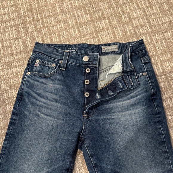 AG Alex xis Slim , high rise, vintage Blue Denim Jeans. Size 26 R, inseam 28” - Picture 1 of 4